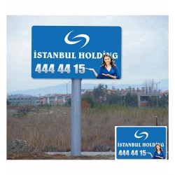 3 metre Yükseklik Çift Yüzlü Tabelalı Totem Direği